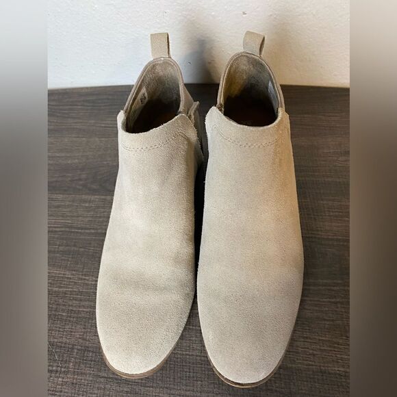 TOMS Womens Suade Canvas Tan Botties Boots Size 9W - Picture 5 of 8